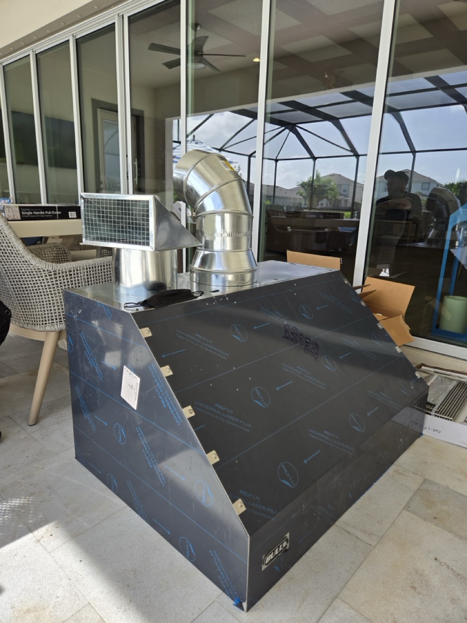 Custom dryer vent box installation by ProVent Cleaning in Tampa FL